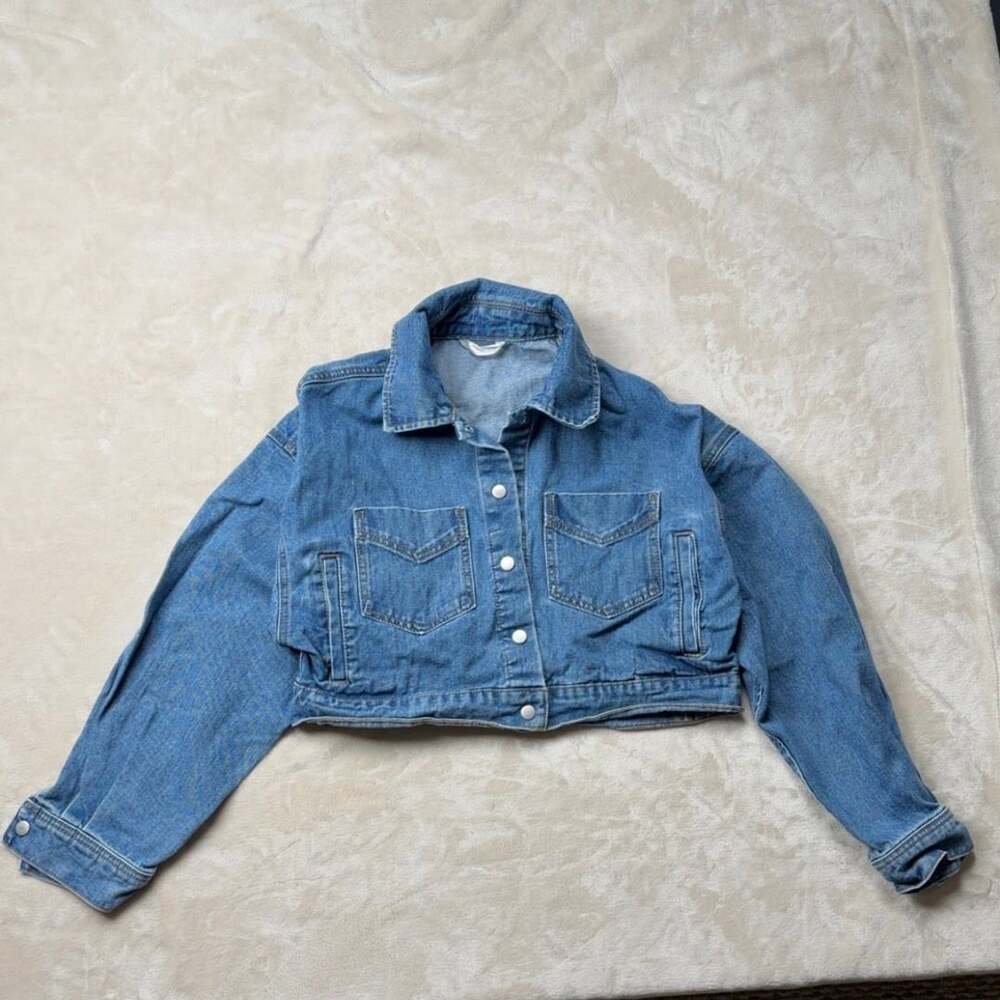 No Boundaries Denim Jacket Size S (3-5) Blue Cropped